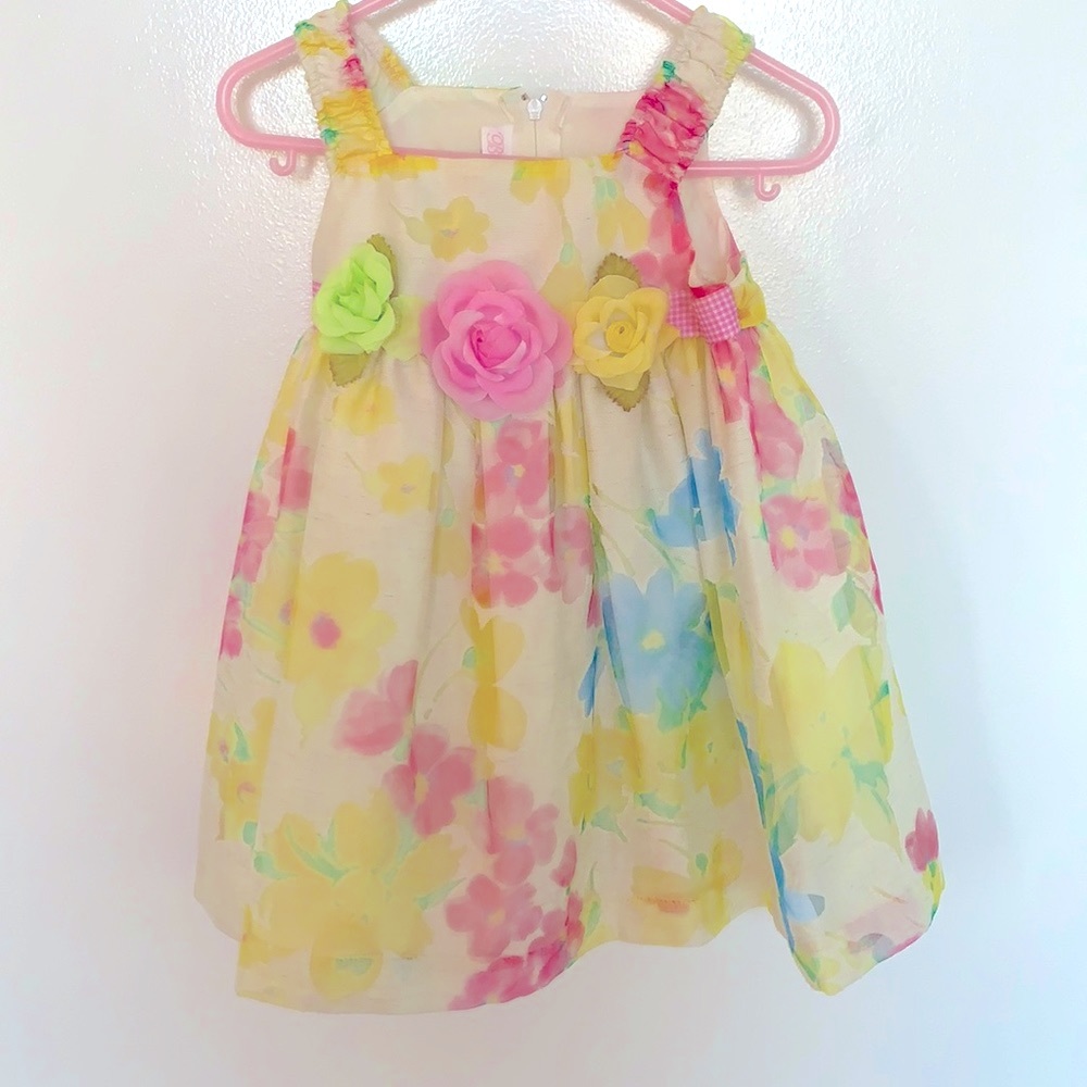 Adorable flower print Bonnie Jean tank dress.